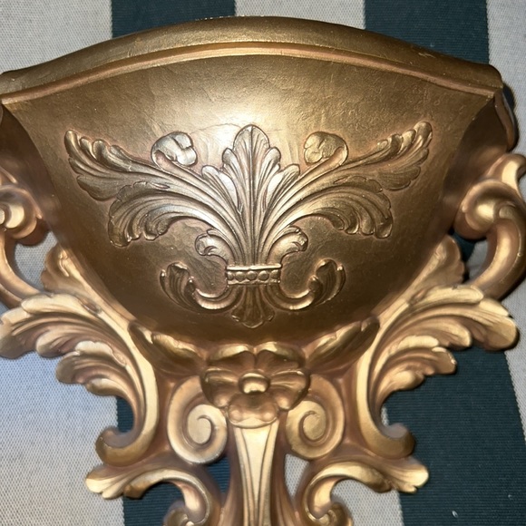 Two MCM Hollywood Regency HOMCO Wall Pockets - Picture 3 of 8